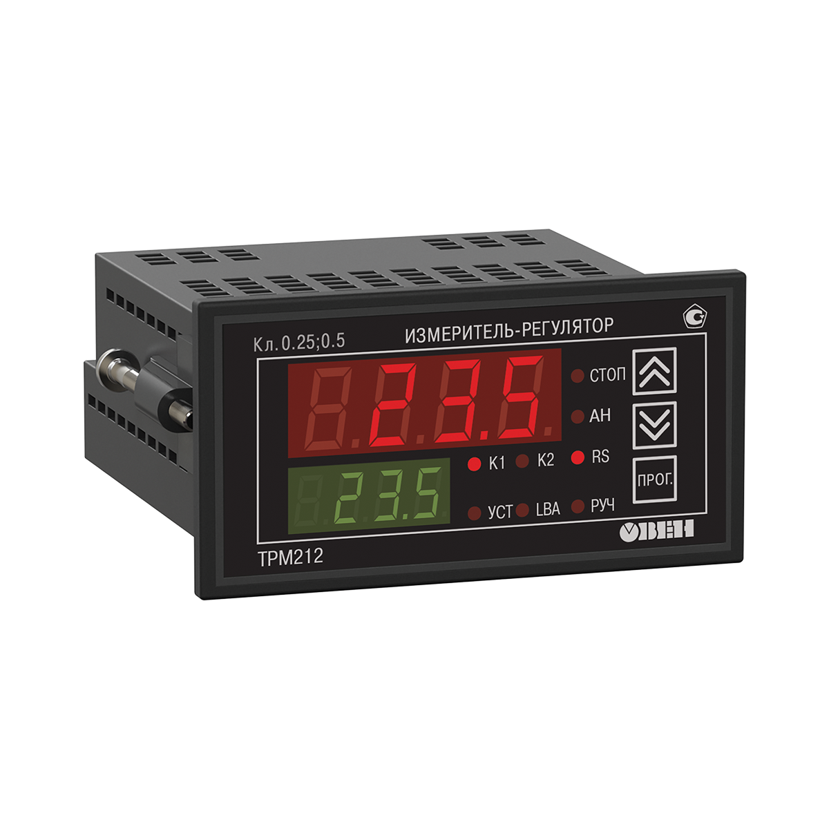 Измеритель ПИД-регулятор для управления задвижками и трехходовыми клапанами с интерфейсом RS-485 ОВЕН ТРМ212-Щ2.РР