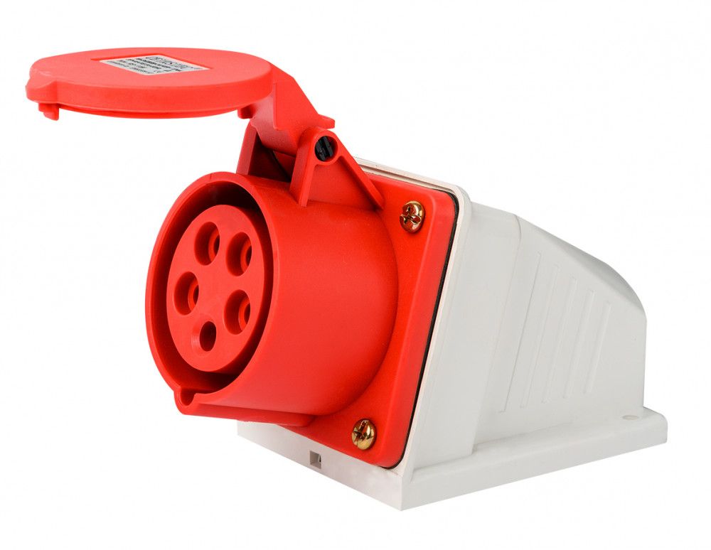 Розетка стац. 3Р+РЕ+N 16А 380В IP44 РС-103 фото