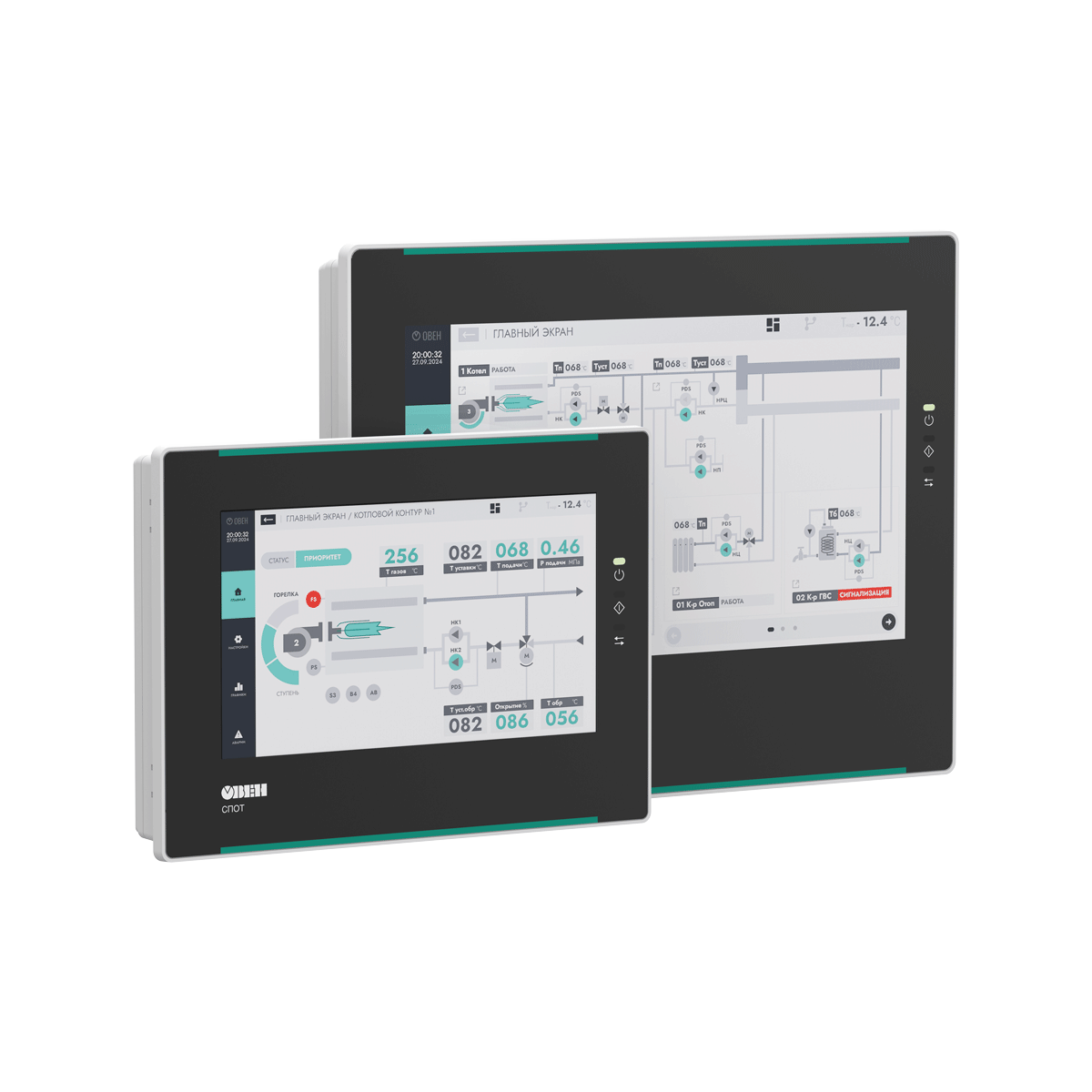 СПОТ панель оператора теплоснабжения с готовой визуализацией ОВЕН СПОТ-10.К