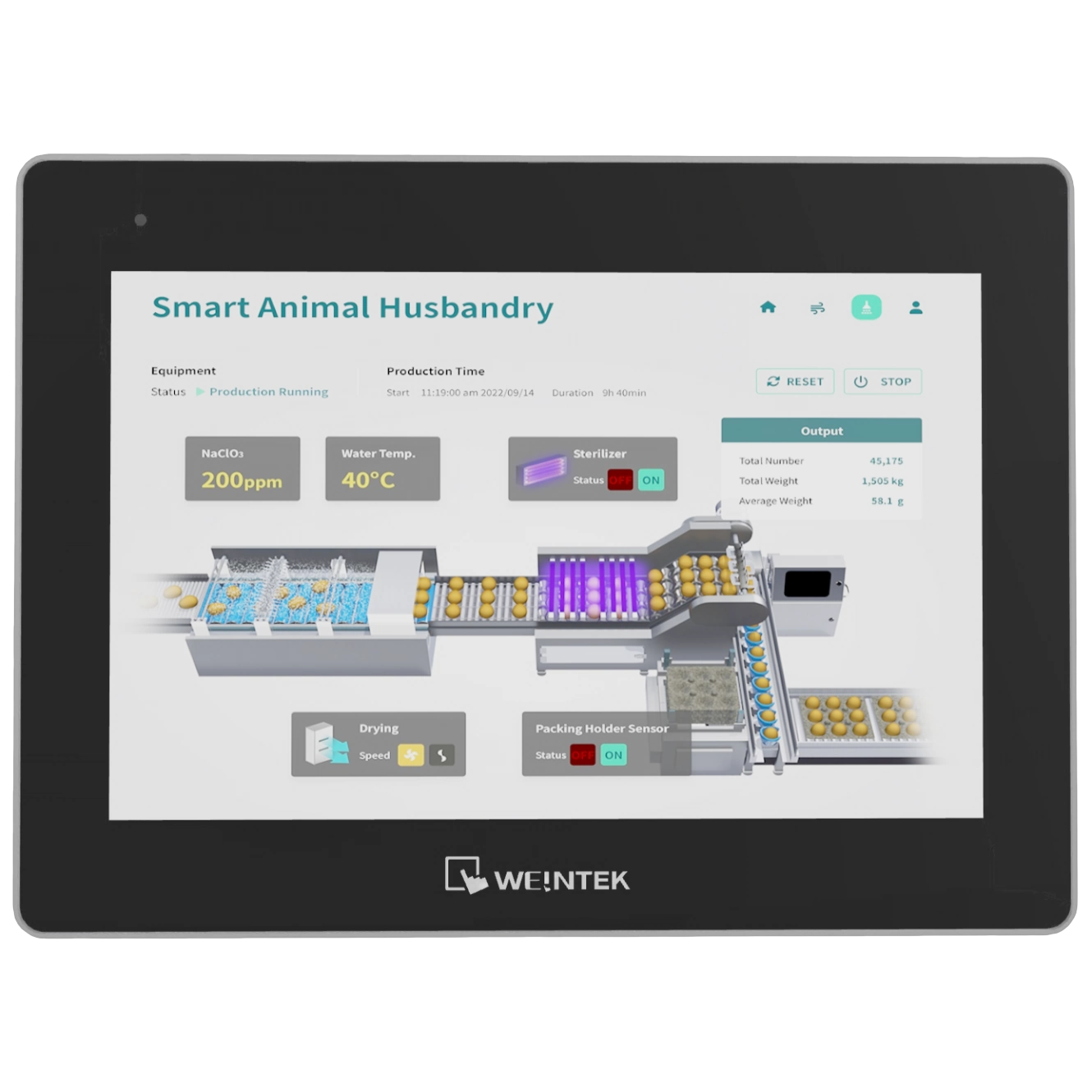 cMT3108XP(W) - 10.1″ Web-панель Weintek 1280x800 Встроенные 4GB Flash-память и RTC IP66