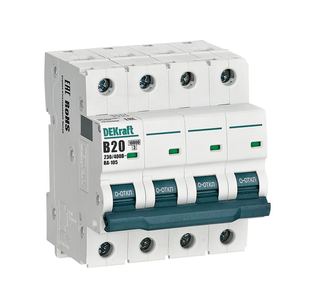 Автоматический выключатель ВА-105 4P 20А B 10кА фото