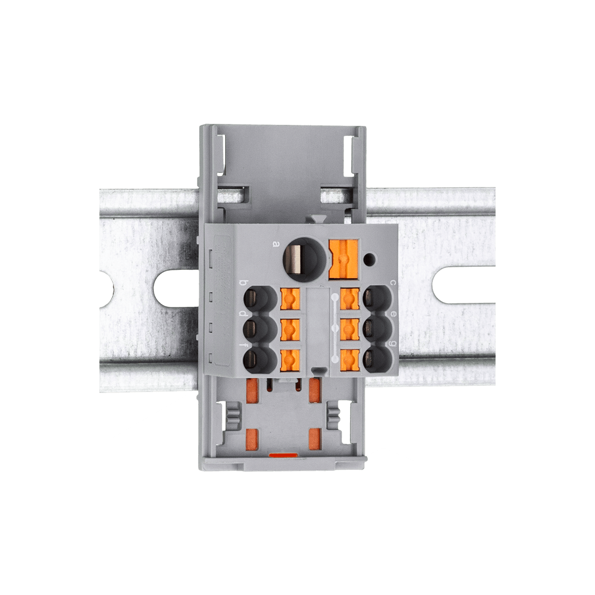 Клемма push-in распределительная с питанием, 6 мм²/6x2.5 мм², серая, Meyertec MTP-RPD6/6x2.5