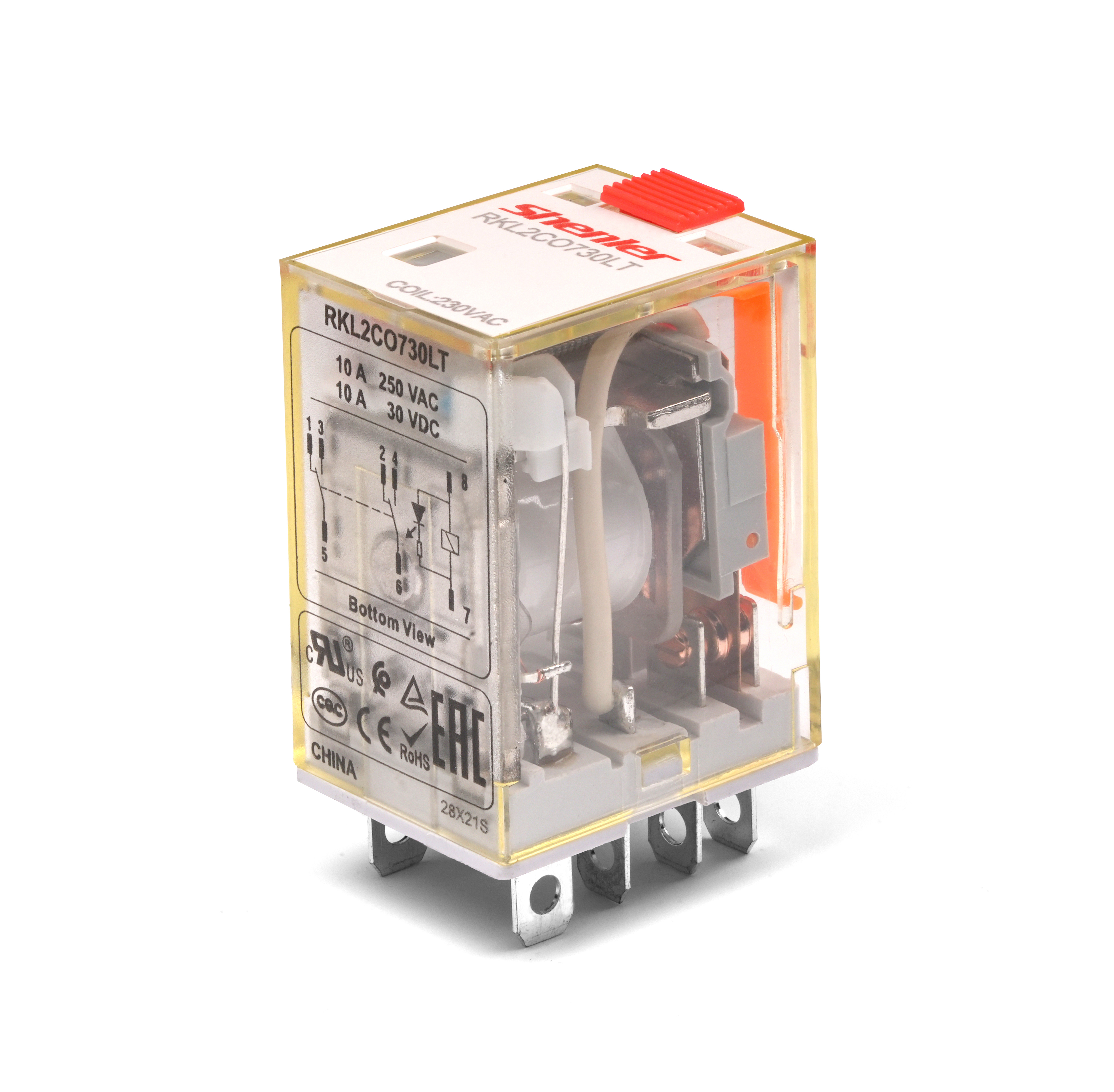 Силовое реле Shenler RKL2CO024LTD 2CO 10A 24VDC