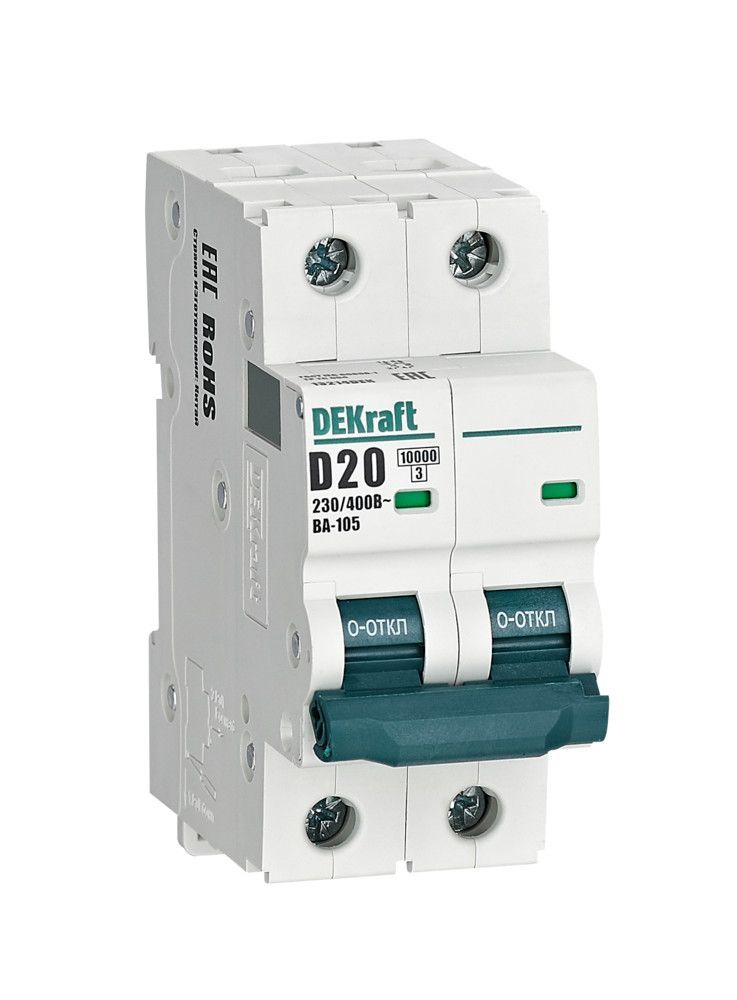Автоматический выключатель ВА-105 2P 20А D 10кА фото