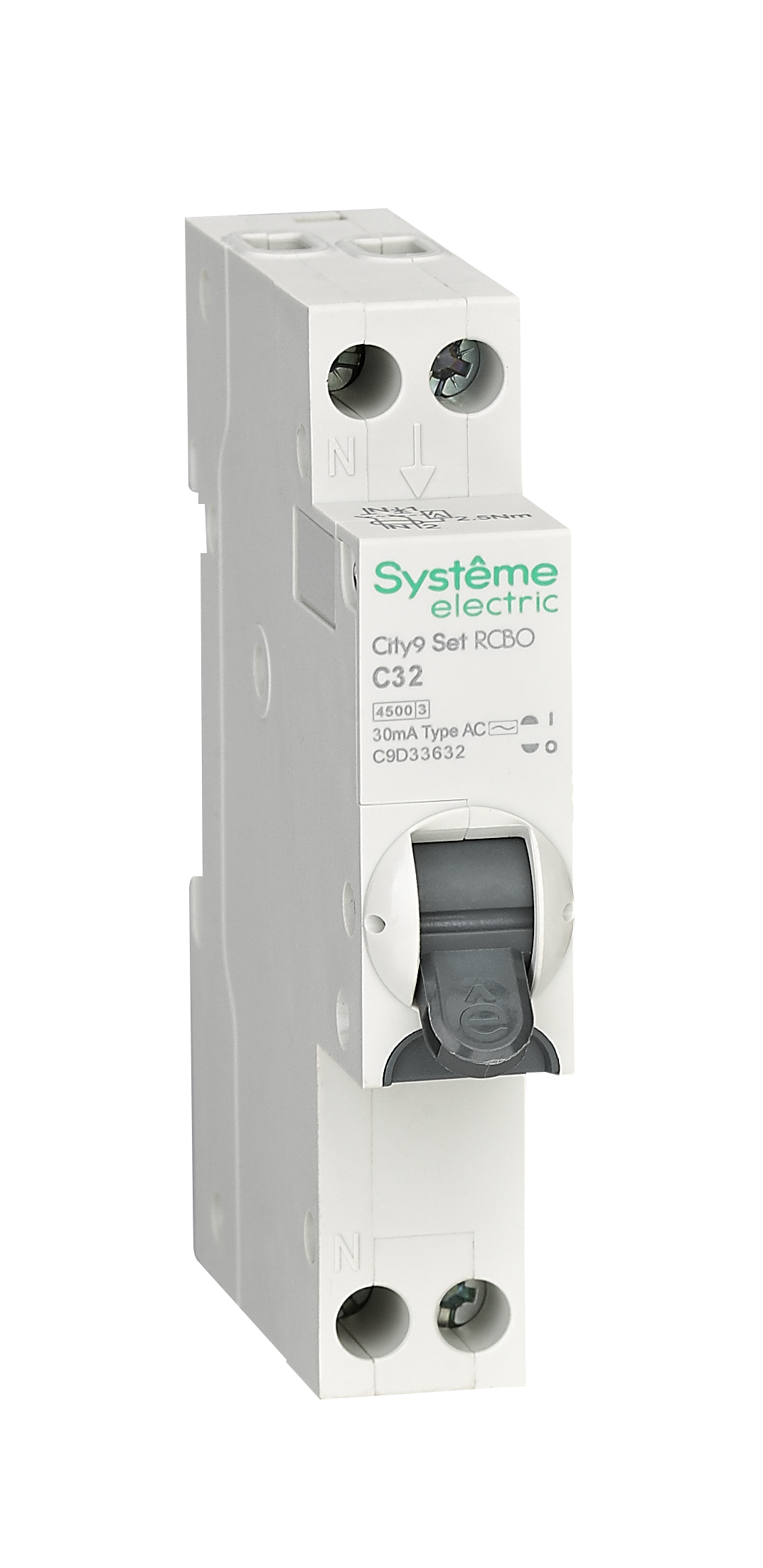City9 АВДТ 1П+Н C32 4500A 30мА AC 18мм фото