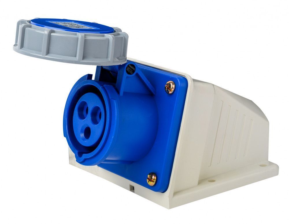 Розетка стац. 2Р+РЕ 32А 220В IP67 РС-103 фото