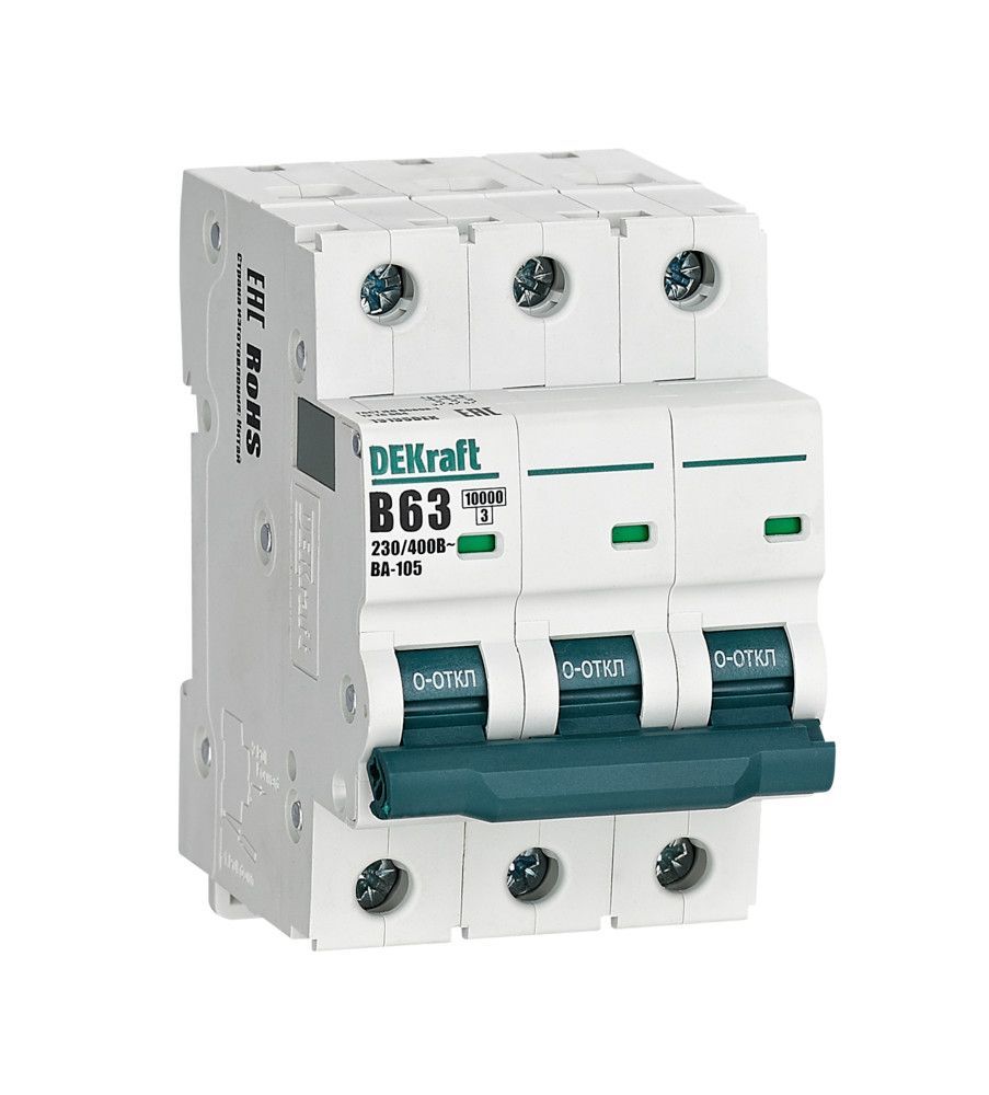 Автоматический выключатель ВА-105 3P 63А B 10кА фото