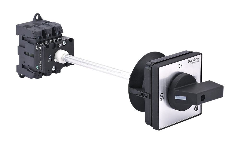 ВЫКЛЮЧАТЕЛЬ-РАЗЪЕДИНИТЕЛЬ 3P 32A IP40 С ЧЁРНОЙ ВЫНОСНОЙ РУКОЯТКОЙ НА ДИН-РЕЙКЕ/ПЛАТЕ фото