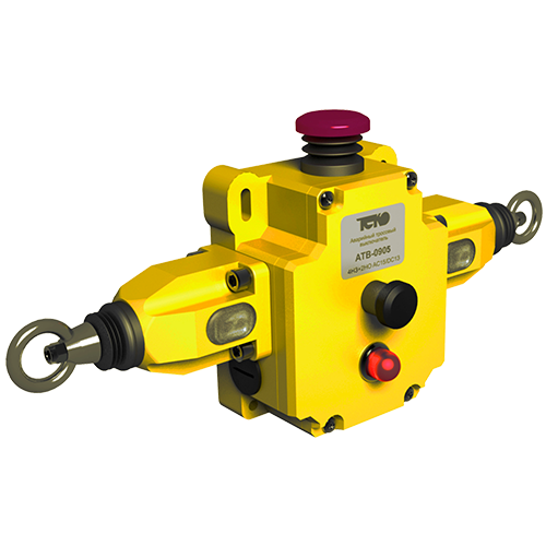 Теко АТВ-0905 Аварийный тросовый выключатель, двухсторонний, 4NC/2NO, кнопка экстр.остановки, ДРТ -45°C...+65°C,IP64(трос 30,50,70,100м) фото