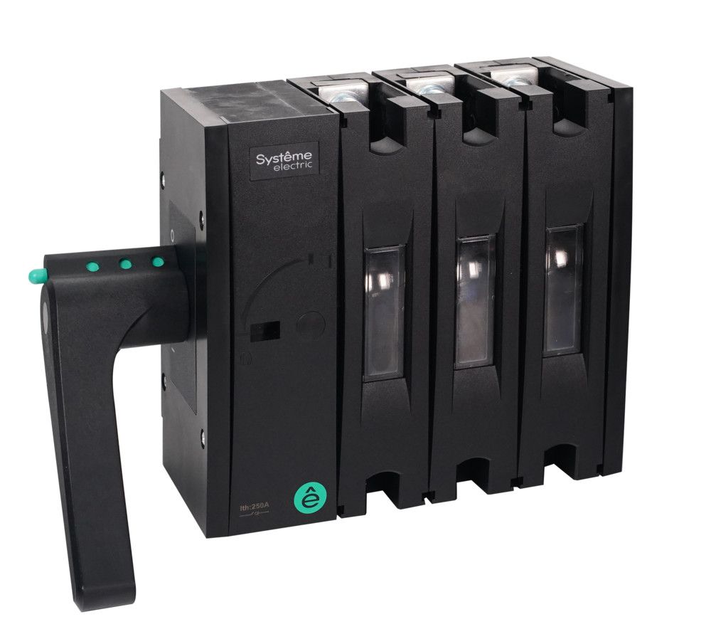 ВЫКЛ.-РАЗЪЕДИНИТЕЛЬ SYSTEMEPACT SD160 3P 160A РУКОЯТКА СЛЕВА СБОКУ_РУКОЯТКА ЗАКАЗЫВАЕТСЯ ОТДЕЛЬНО