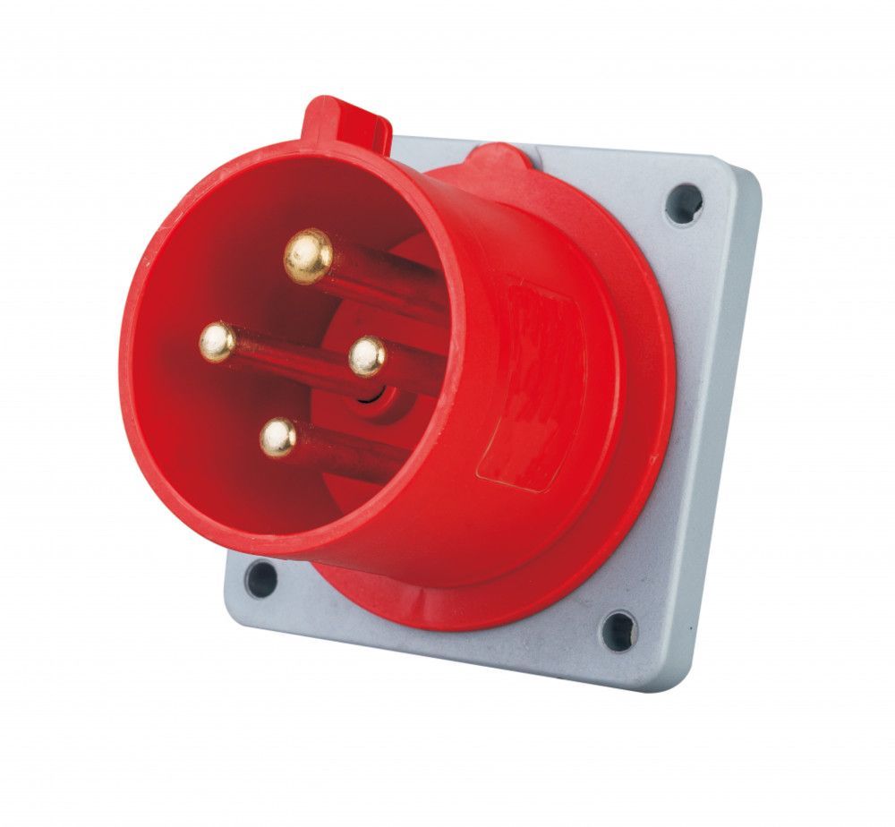 Вилка для скрытой проводки 3Р+РЕ 16А 380В IP44 ВЩ-103 фото