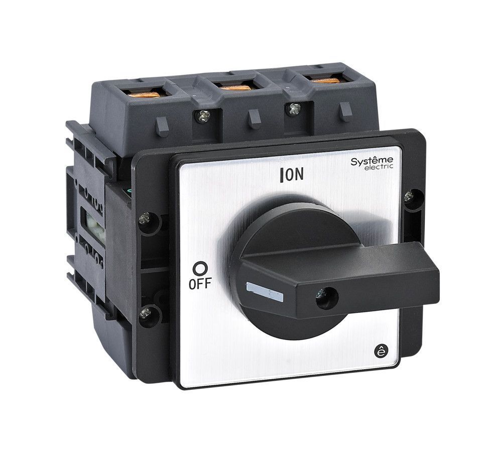 ВЫКЛЮЧАТЕЛЬ-РАЗЪЕДИНИТЕЛЬ 3P 125A IP40 С ЧЁРНОЙ РУКОЯТКОЙ НА ДВЕРЦУ 4 ВИНТАМИ фото