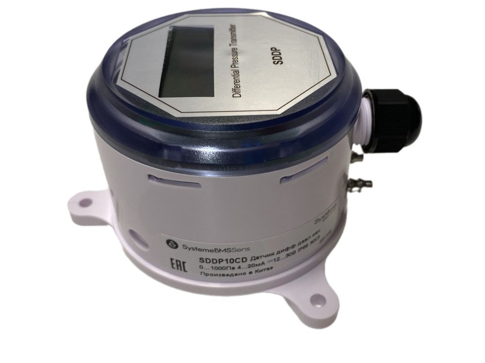 Датчик дифференциального давления канальный, ±500/±1000/±1500/±2000Па 4…20мА(2п)/0…10В ЖКЭ =15…30В фото