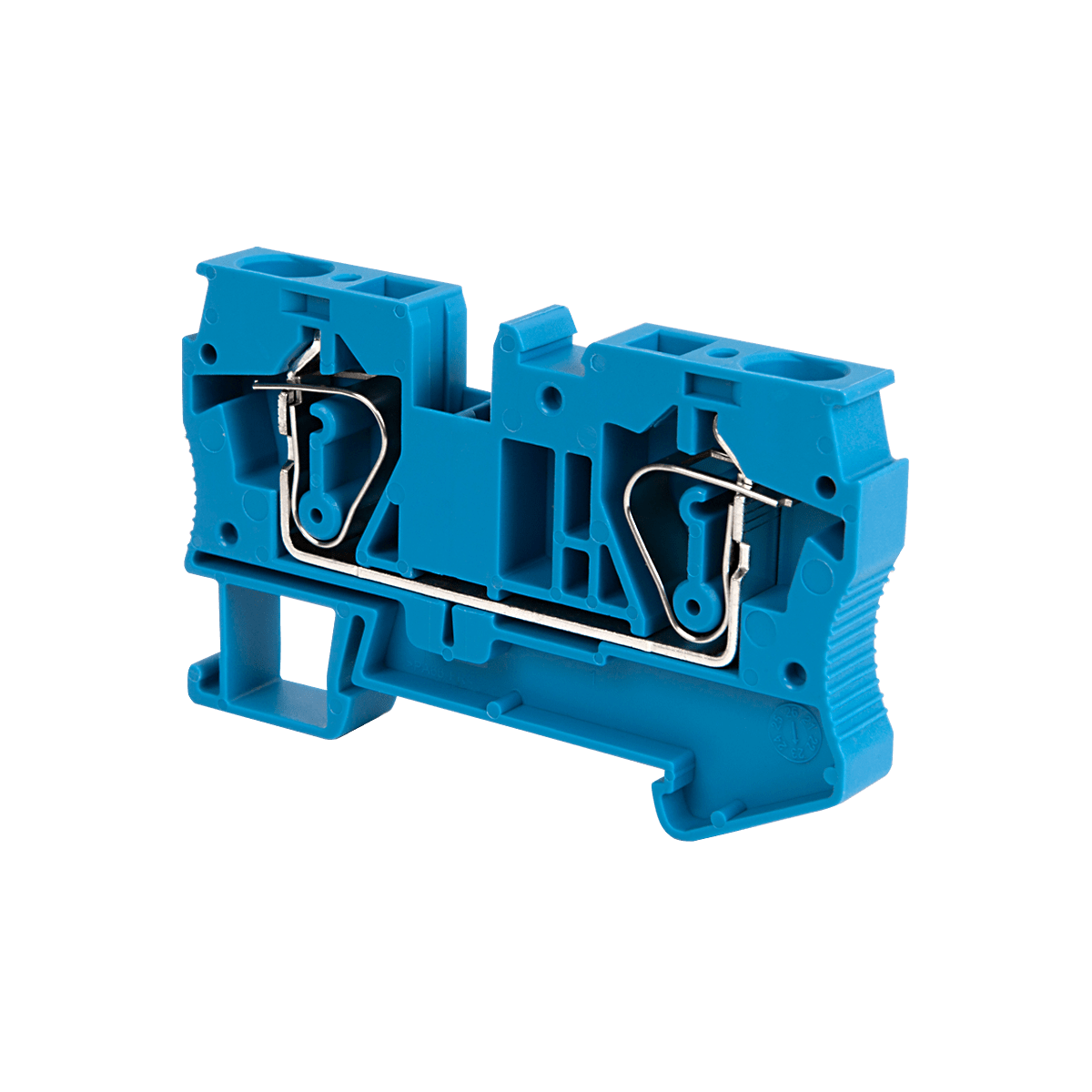 Клемма пружинная проходная, 6 мм², синяя Meyertec MTS-6BL