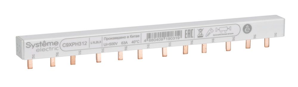 Шинка Греб. 3P (L1L2L3) 18мм 12мод 63А