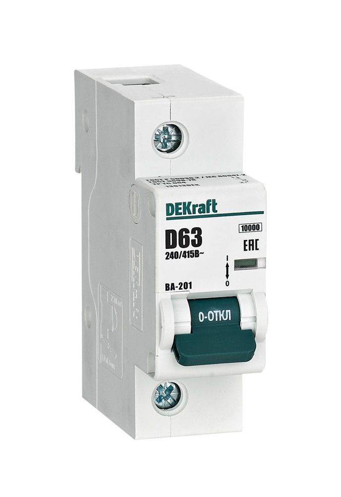Автоматический выключатель ВА-201 1P 63А D 10кА фото