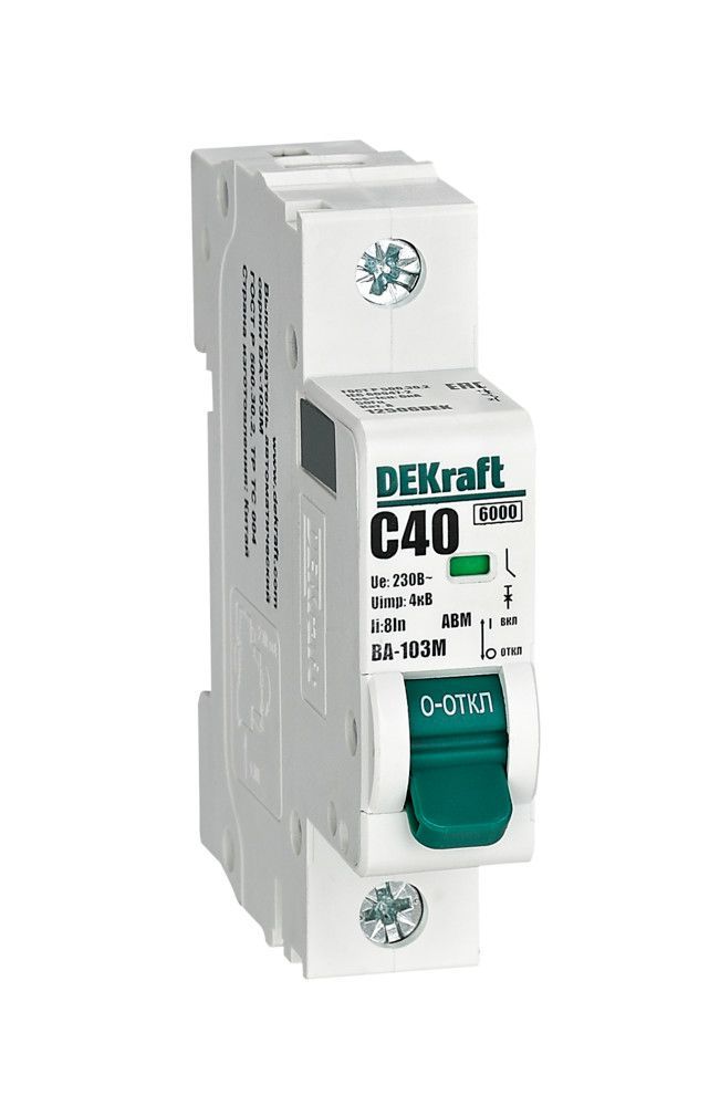 Автоматический выключатель ВА-103М 1P 40А C 6кА без теплозащиты фото