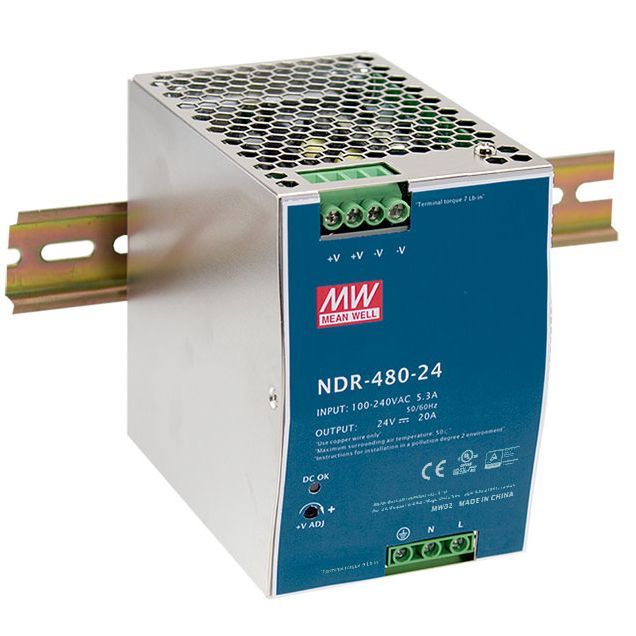 Блок питания Mean Well NDR-480-24 фото