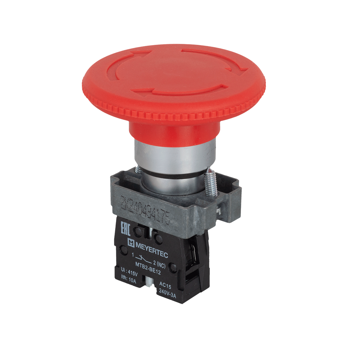 Кнопка грибовидная, возврат поворотом, 1NC красный 60 мм Meyertec MTB2-BSZ1264