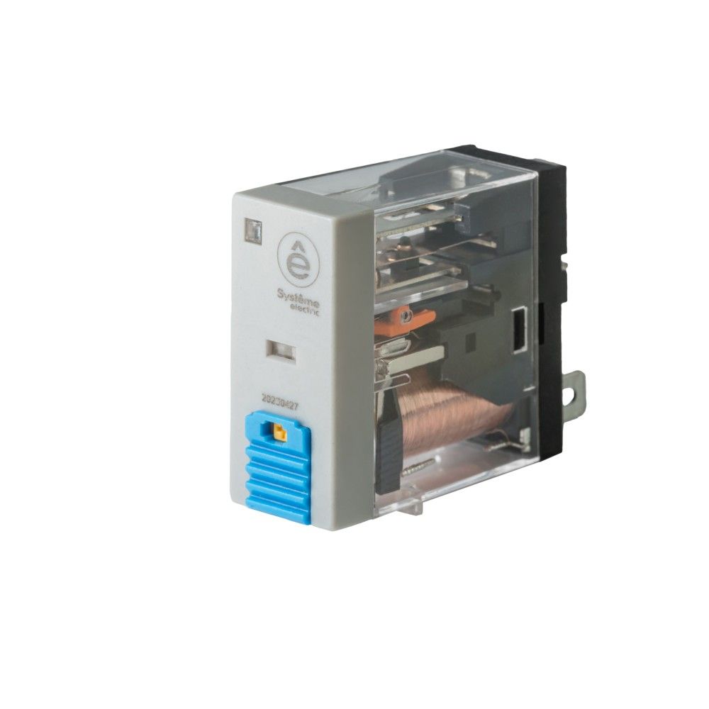Реле 12A 1CO 110VDC тест кнопка LED