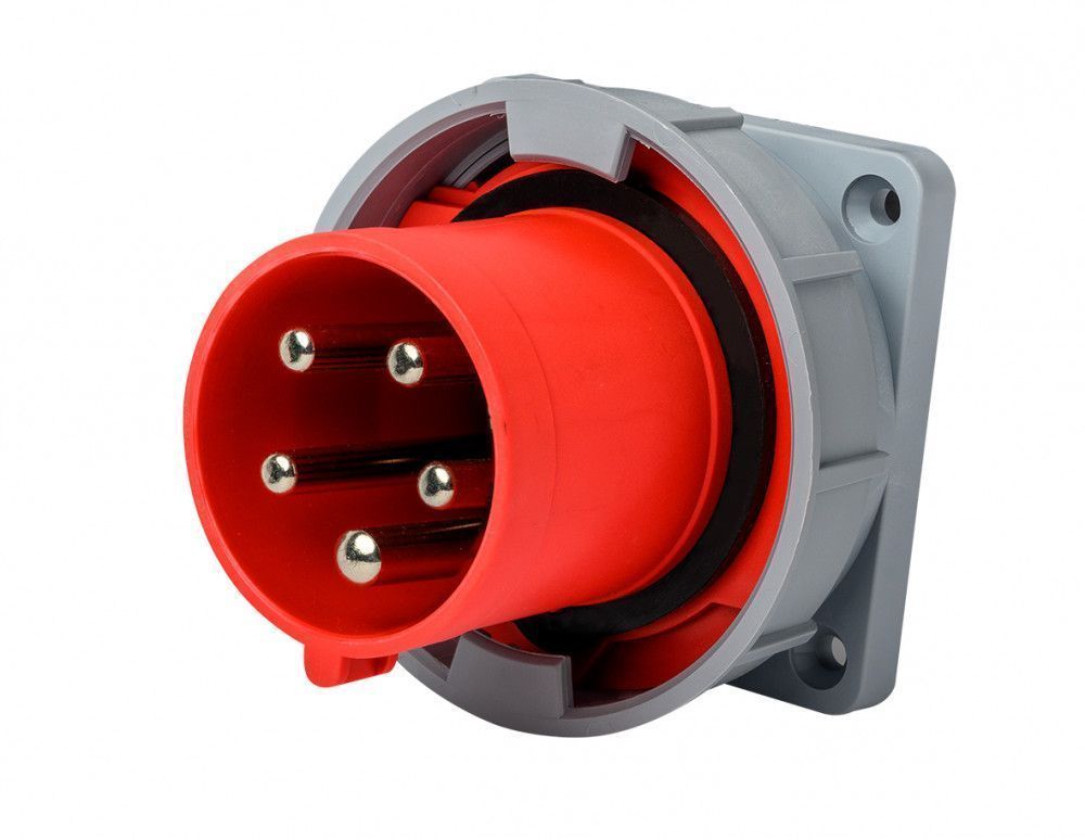 Вилка для скрытой проводки 3Р+РЕ+N 63А 380В IP67 ВЩ-103 фото
