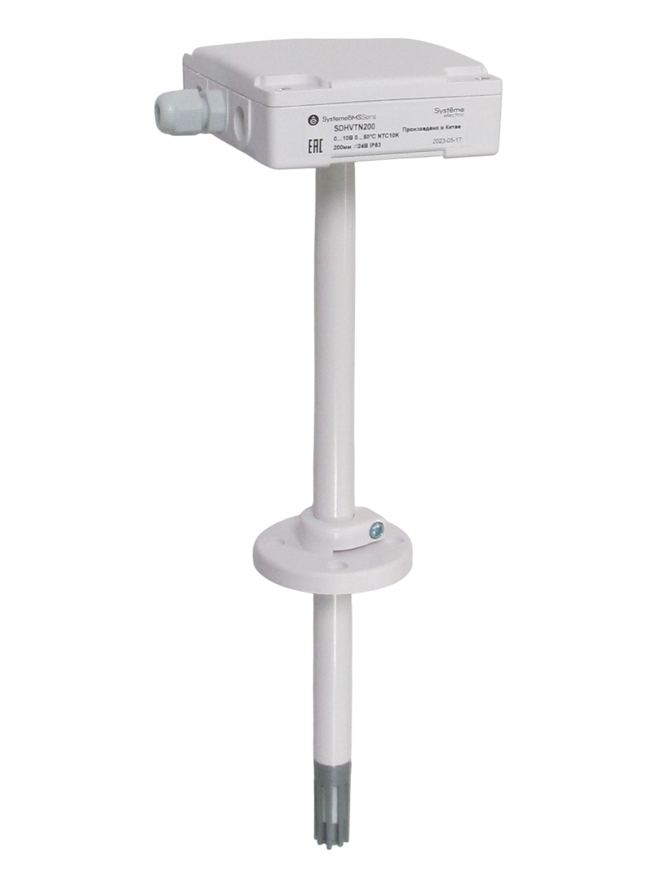 Датчик влажности и температуры канальный, 0…10В -40…+80°С NTC10K 283мм(40…265мм) =15…35В фото