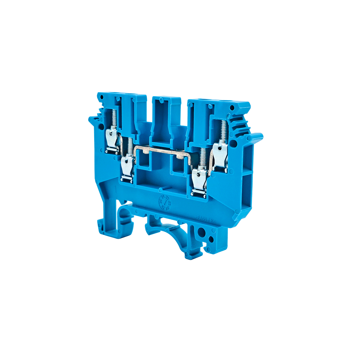 Клемма винтовая четырехпроводная, 2.5 мм², синяя