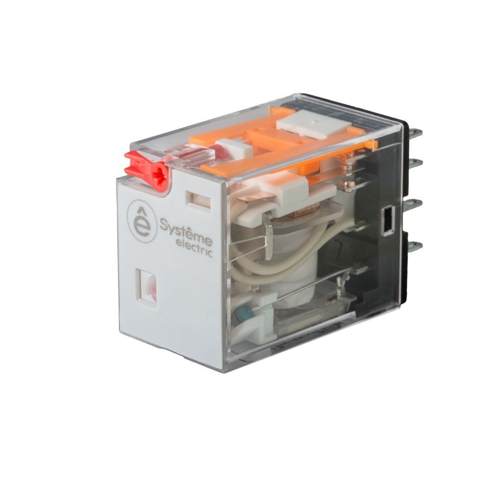 Реле 10A 2CO 24VAC тест кнопка LED