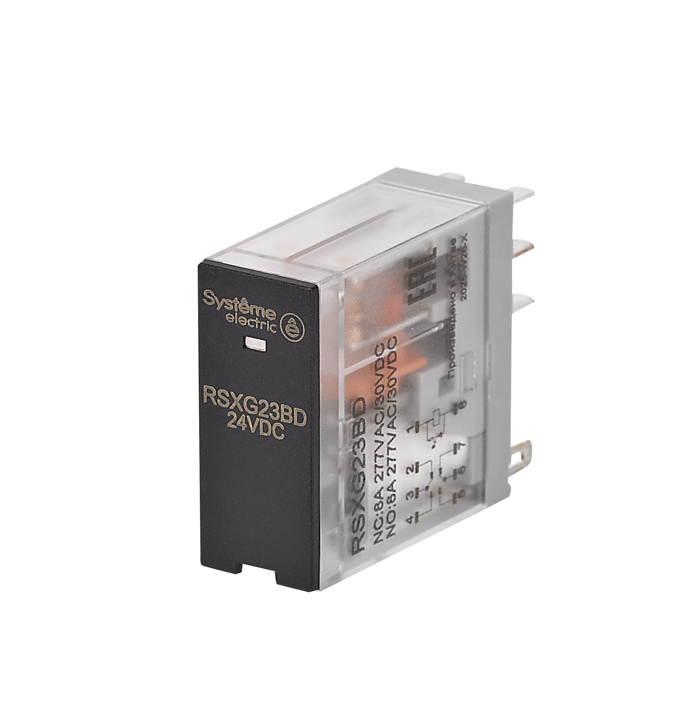 Реле 8A 2CO 24VDC LED фото