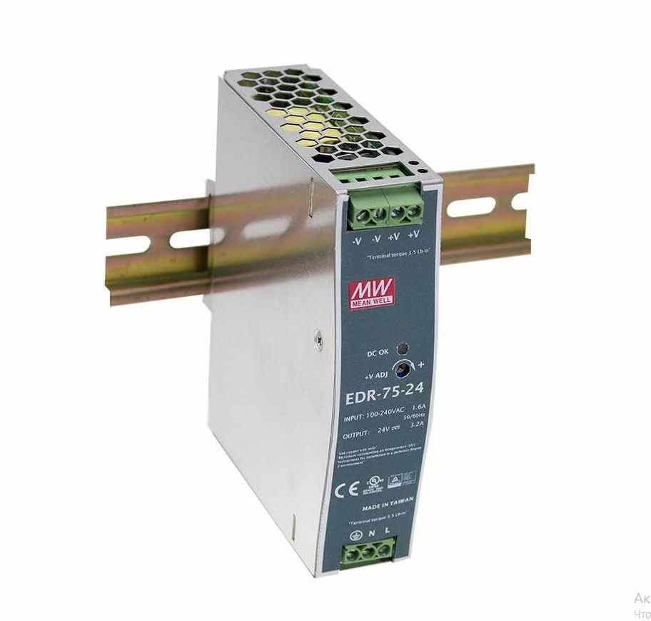 Блок питания Mean Well EDR-75-24 фото