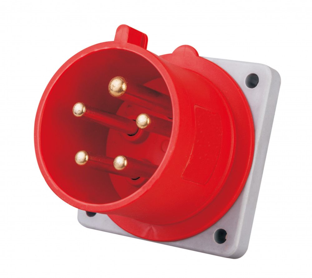 Вилка для скрытой проводки 3Р+РЕ+N 16А 380В IP44 ВЩ-103 фото