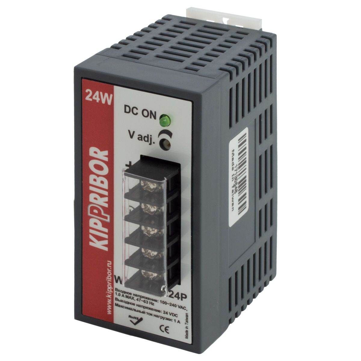 Блок питания =24 В,  24 Вт, на DIN-рейку WBP-1024.24P KIPPRIBOR