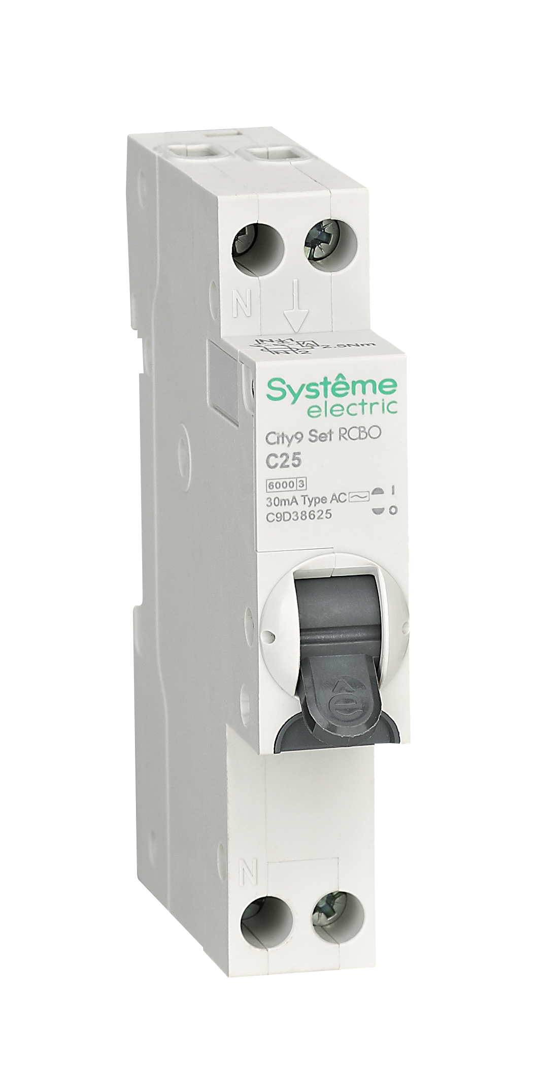 City9 АВДТ 1П+Н C25 6000A 30мА AC 18мм фото