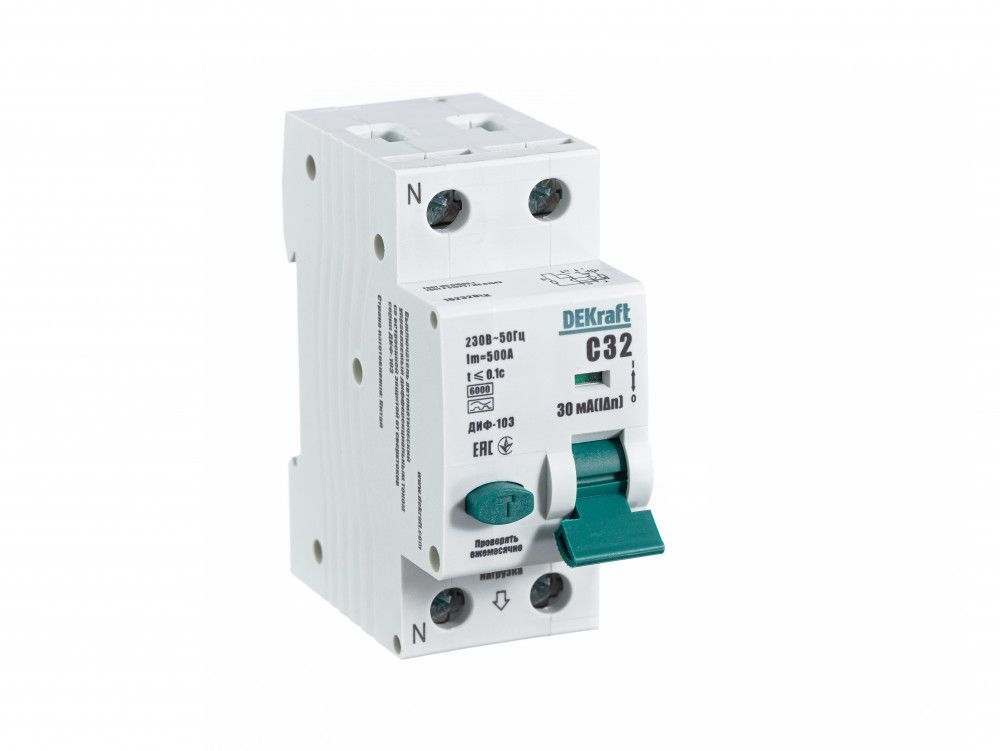 АВДТ 1Р+N 32А 30мА тип A х-ка С ДИФ-103 6кА стар. фото