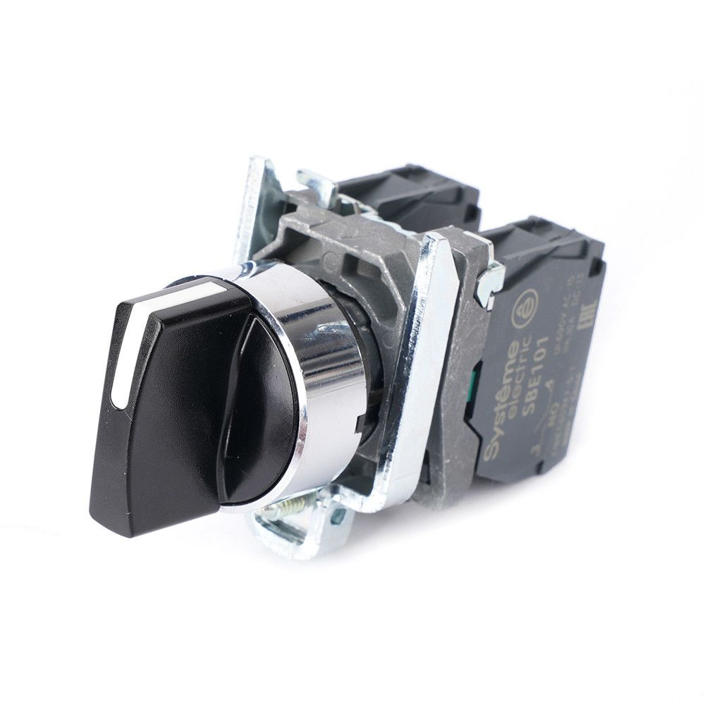 Переключатель SB4 в сборе модульный 22мм 3 позиции с фиксацией 2НО фото