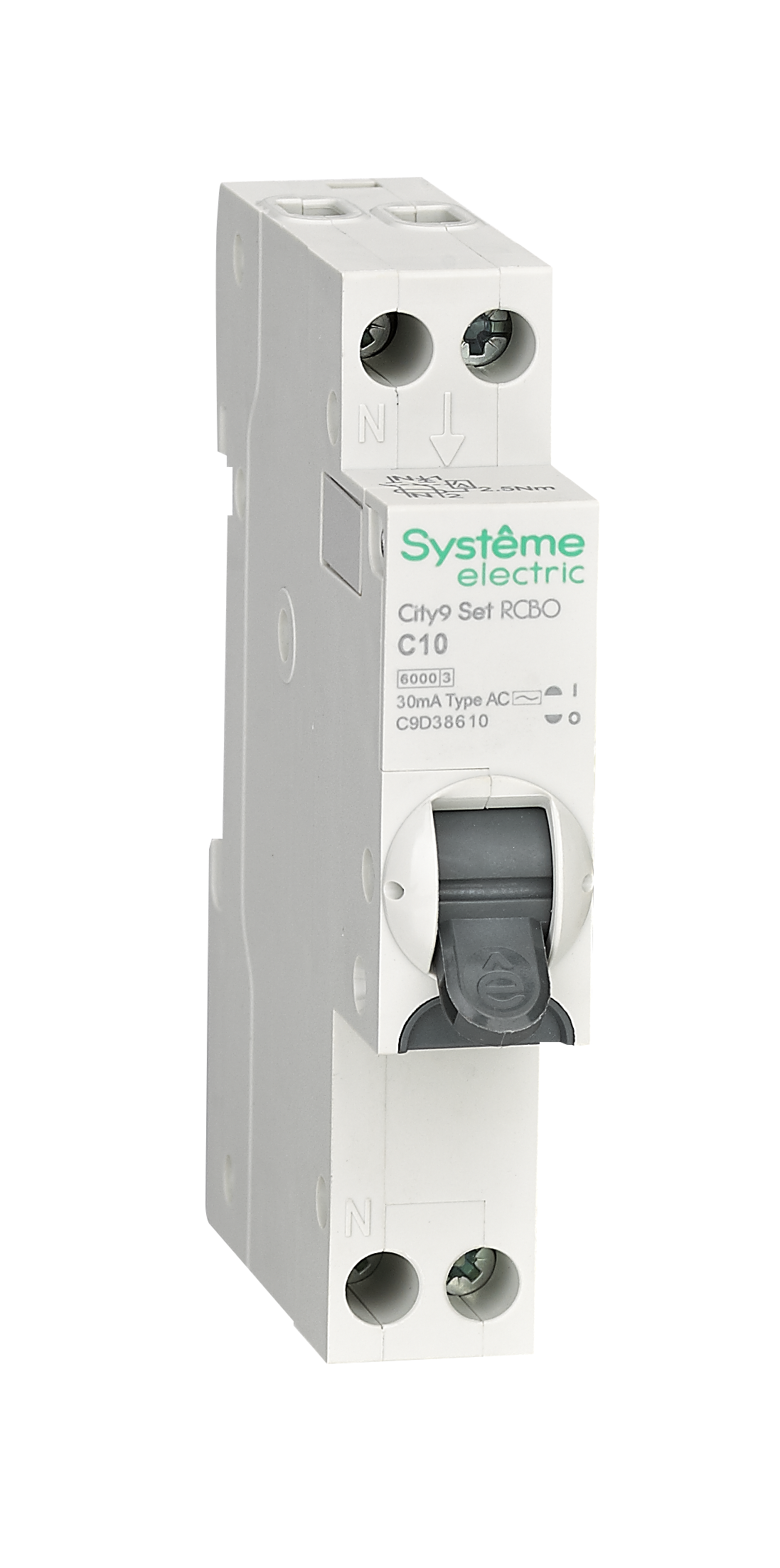 City9 АВДТ 1П+Н C10 6000A 30мА AC 18мм фото