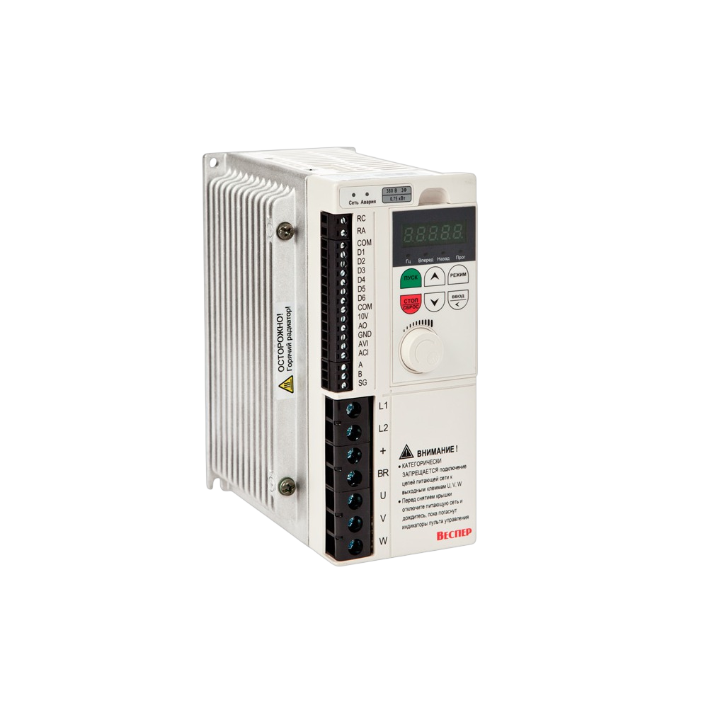 Преобразователь частоты Веспер E4-8400-001H 0.75кВт 380В. Со съёмным пультом фото