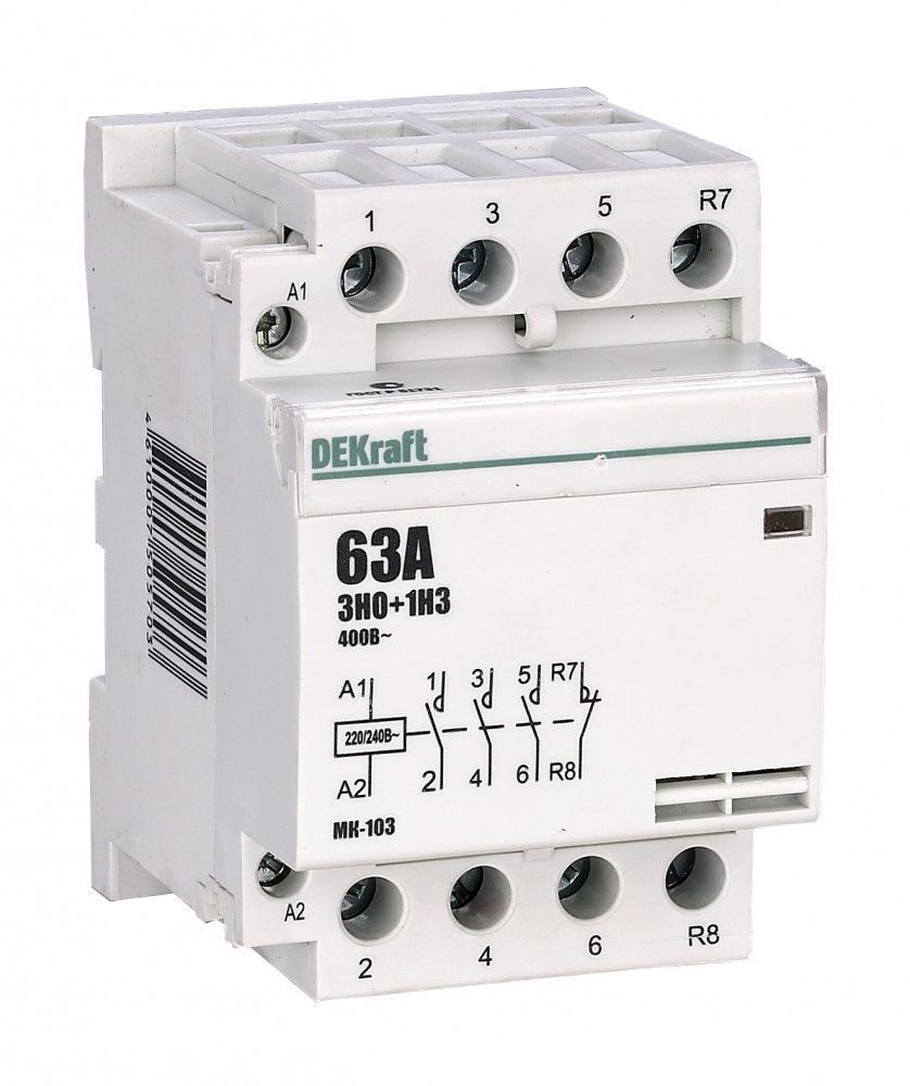 Модульный контактор 3НО+1НЗ 40А 230В МК-103 фото