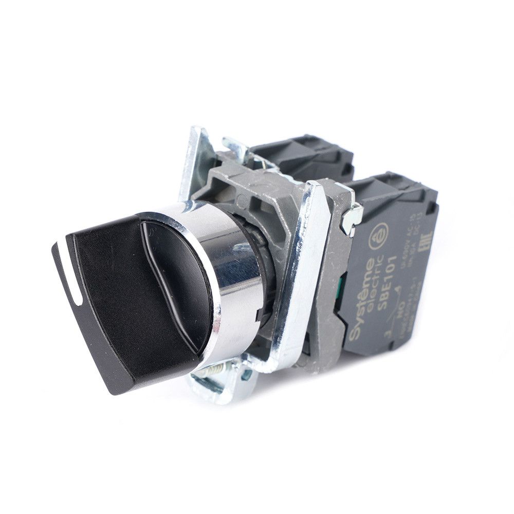 Переключатель SB4 в сборе модульный 22мм 2 позиции с фиксацией 1НО+1НЗ фото