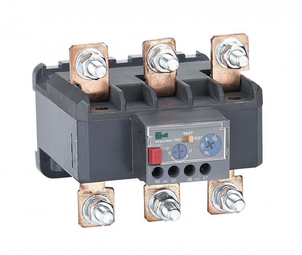 Реле тепловое для контакторов 120А-185А 48А-65А РТ-02 фото