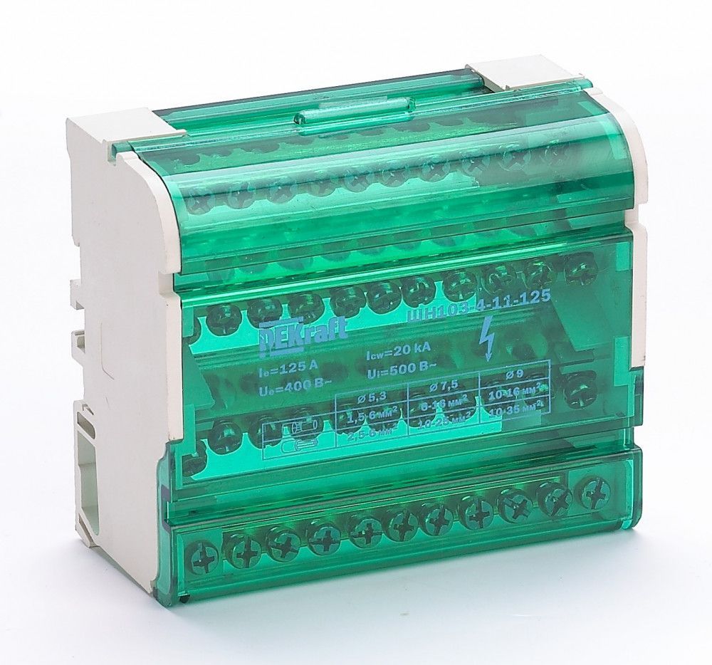 Кросс-модуль на DIN-рейку 4х11 групп, 125А ШН-103 фото
