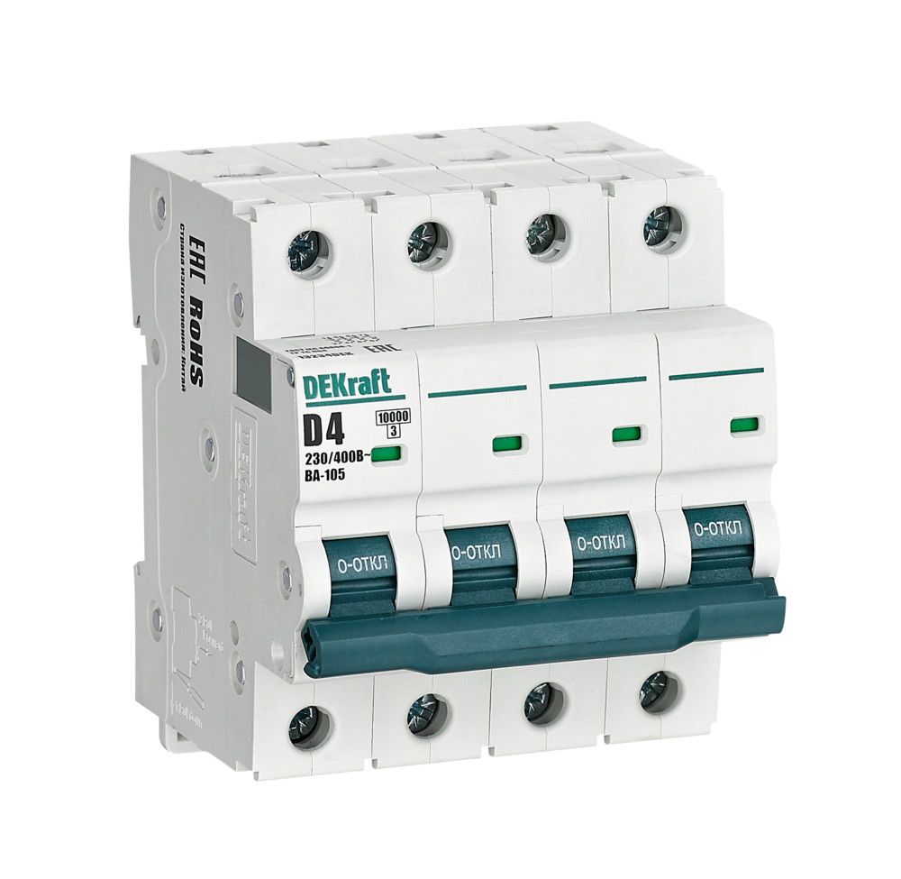 Автоматический выключатель ВА-105 4P 4А D 10кА фото