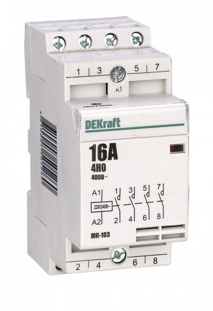 Модульный контактор 4НО 16А 230В МК-103 фото