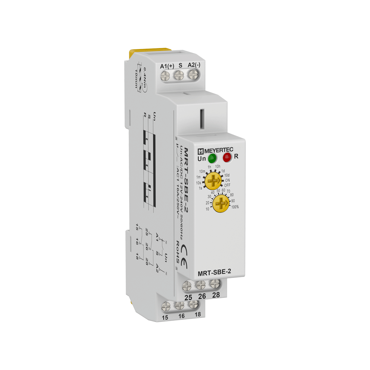 Реле времени с задержкой на выключение, 2хSPDT, 12…240V AC/DC