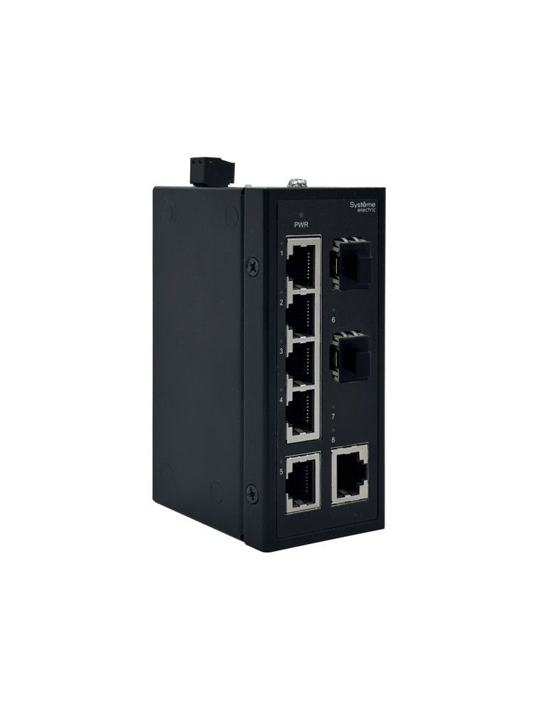 Неуправляемый промышленный коммутатор Ethernet, 6x10/100BaseT, 2x100BaseX SFP