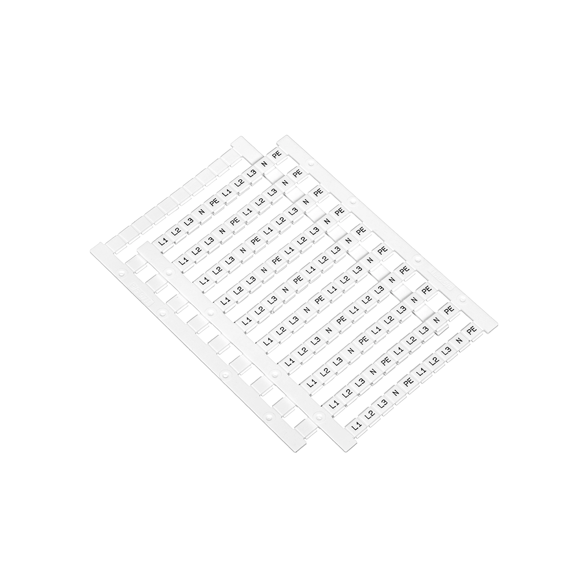 Маркировка пружинных клемм 4 мм², символы L1, L2, L3, N, PE (упак. 100 шт.) Meyertec MTS-4ML фото
