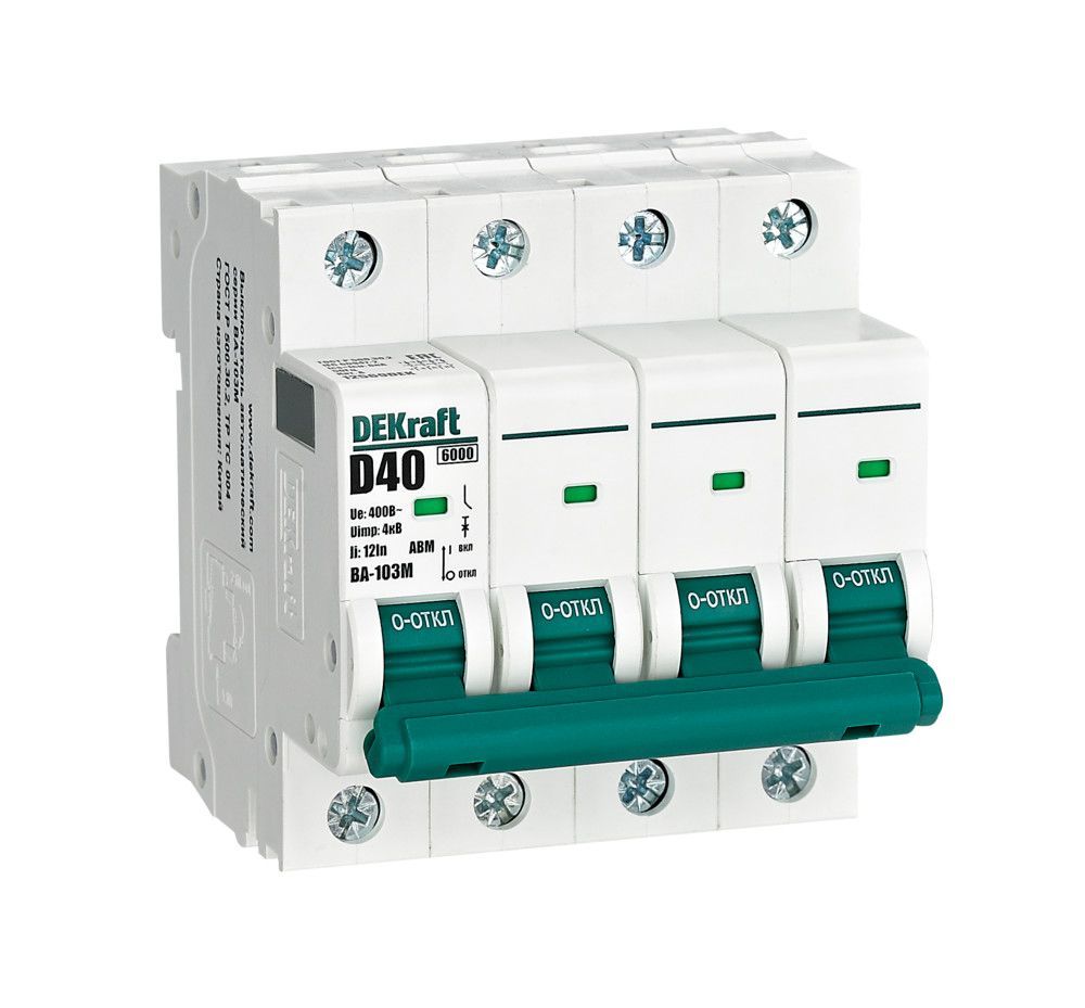 Автоматический выключатель ВА-103М 4P 40А D 6кА без теплозащиты фото