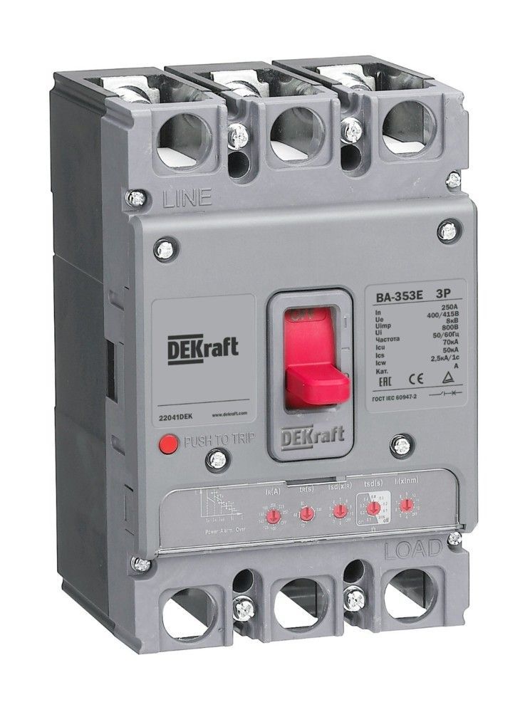 Силовой авт. выключатель с электрон. расц. 3P 32А 70кА ВА-353E фото