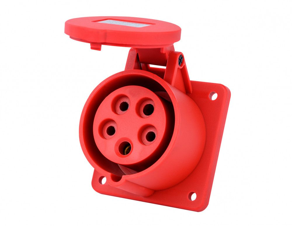 Розетка для скрытой проводки 3Р+РЕ+N 16А 380В IP44 РЩ-103 фото