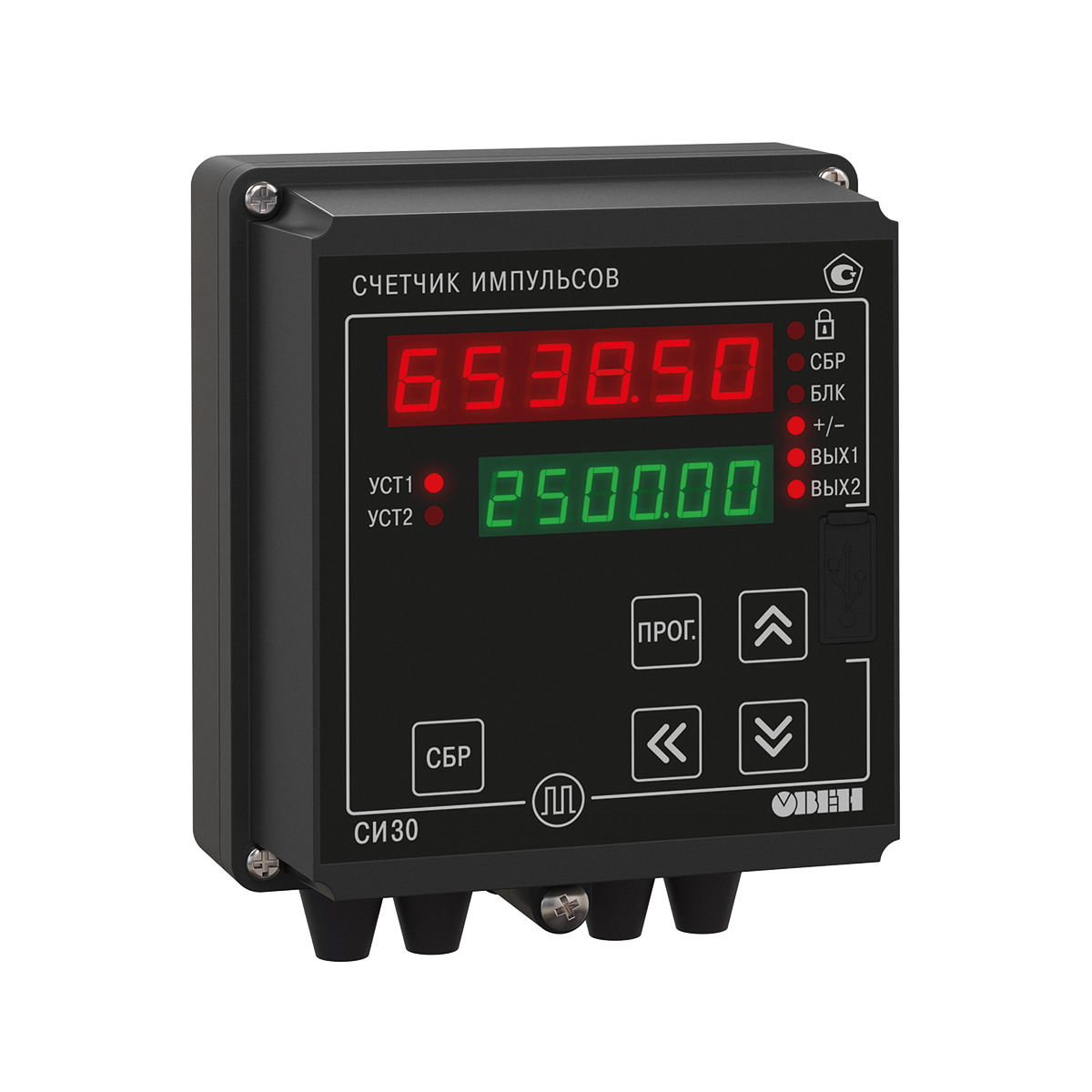 СИ30 счетчик импульсов с поддержкой энкодеров и RS-485 ОВЕН СИ30-24.Щ1.К фото